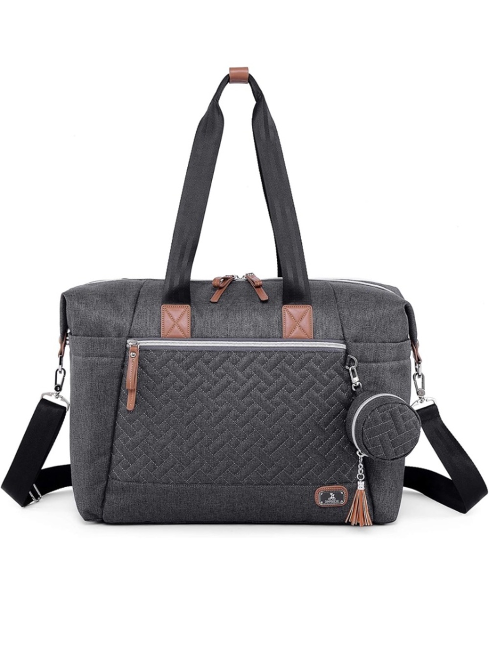 Dikaslon Large Diaper Bag Tote - Multifunctional Travel Baby Bag with Pacifier